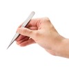 Precision Tweezers 2pcs Precision Stainless Steel Pointed Tweezers for Craft,
