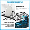 7 code Large Dish Drying Rack for Kitchen Counter, Detachable