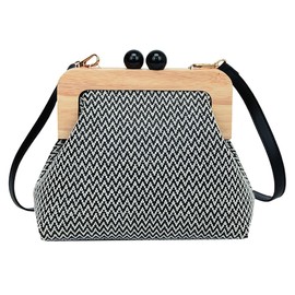 Straw Beach Bags For Women Summer Straw Cross-body Bag Raffia Handbag Pearls Purses Shoulder Bag Shell Shaped Bag 2024, A-black