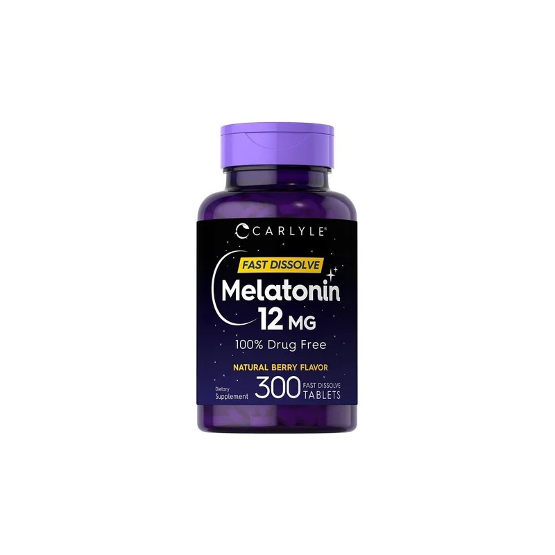 Melatonina 300 Tabletas Sabor Berry 12mg Maxima Potencia Sabor Bayas