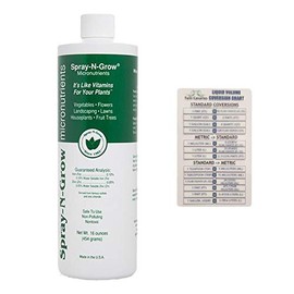 Spray-N-Grow Micronutrients for Plants, 16 oz – Foliar Plant Supplement with 17 Micronutrients, Ideal for All Plants + Twin Canaries Chart