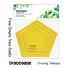 Traceease Pentagon Quilting Template Stencils Set of 3, 3"/4"/5" inches
