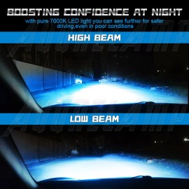 AuureLamp H7 LED Headlight Bulb High/Low Beam 10000W 1000000LM Bright 8000K Blue