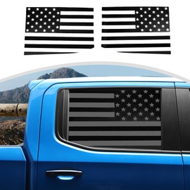 Linskip Rear Door Glass Decals Compatible with 2019-2024 Chevy Silverado & GMC Sierra 1500 Accessories, for Silverado Vinyl Decals, Precut Sticker for Silverado Accessories
