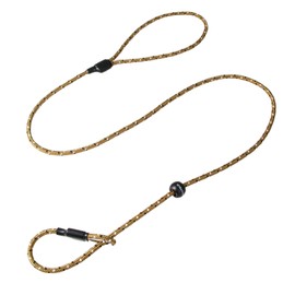 Dog & Field Pro Trialler Slip Lead, Brown. 1.2m Rope Slip Lead For Dogs With Push Button Stopper, Easy To Slip On, No Collar Or Harness Needed. Thin Slip Lead For Dogs (Brown)