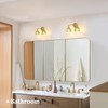 Shenmoyl Bathroom Light Fixtures, 2-Light Brass Vanity Wall Light Over
