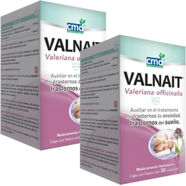 CMD - VALNAIT - Valeriana officinalis - Medicamento Herbolario - 2 Cajas con 1 Frasco de 30 Cápsulas c/u