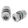2Pcs Cable Connectors Waterproof Stainless Steel Cord Head Adapters for