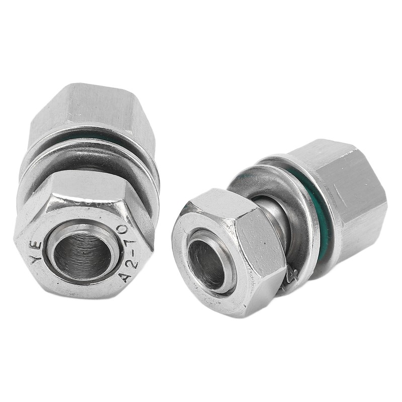 2Pcs Cable Connectors Waterproof Stainless Steel Cord Head Adapters for