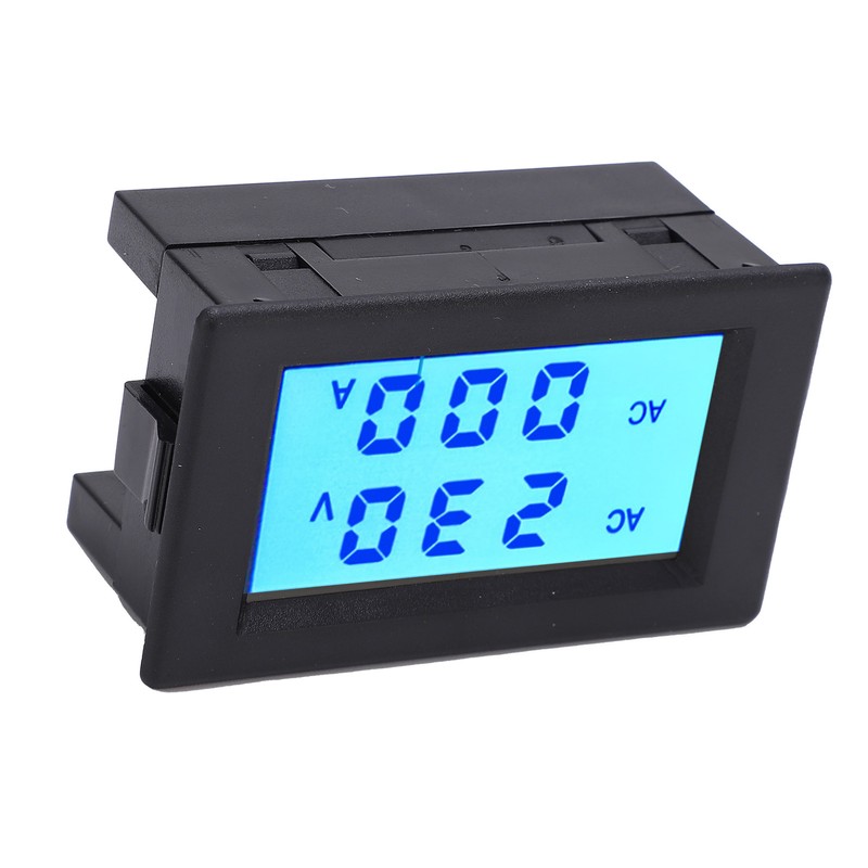 QH4835A LCD Dual Display Current Voltage Meter Electrical Digital Ammeter