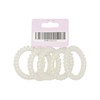 Oz Essentials Spiral Hair Ties 5 Pack - White Sparkle
