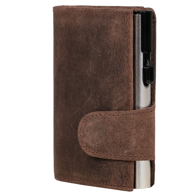 ClickSafe® Credit Card Holder with Coin Compartment and Note Compartment