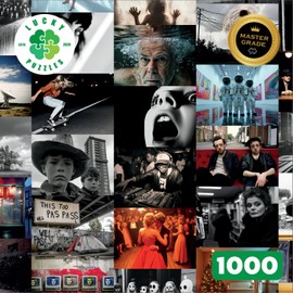 Lucky Puzzles - Bloody Wasted Hours: Sod Off & Solve - 1000 Piece Jigsaw Puzzle for Adults | Unique Brain Teaser | Challenging Collage of Fine Art Photography | Perfect Puzzle for Adults