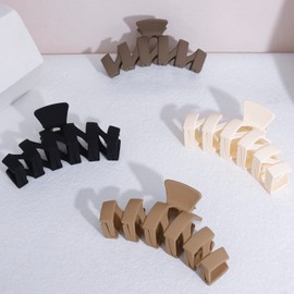 SuPoo Large Hair Clips 4.7" Hair Claw Clips for Thick Hair Matte Strong Hold Banana Hair Claw Jumbo Jaw Clips Cute Big Hair Clips for Women Thin Curly Hair Aesthetic Hair Styling Accessories