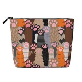 MOLAIGIN Funny Cat Paw Cosmetic Bag For Women, Travel Makeup Bag, Toiletry Zipper Bag, Large Capacity Aesthetic Cases