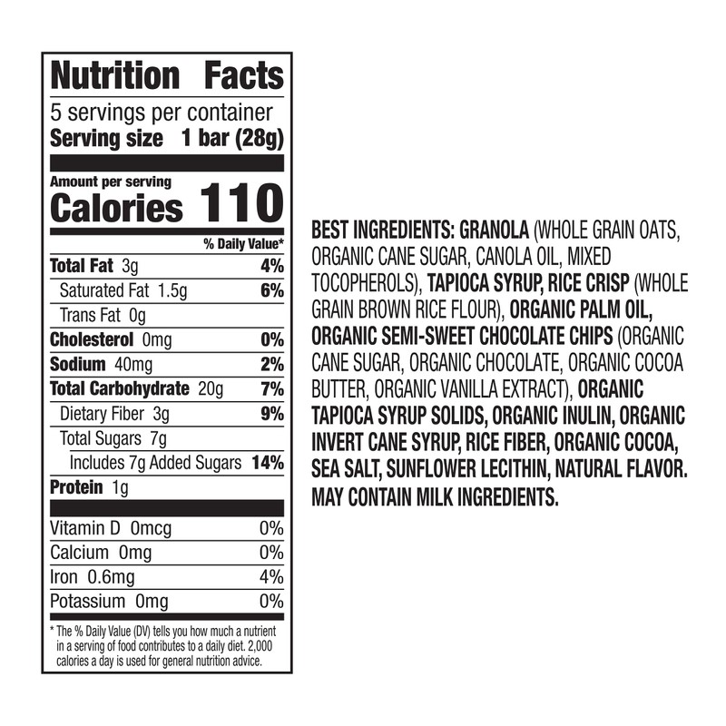 Annie's Gluten Free Chewy Granola Bars, Double Chocolate Chip, 5