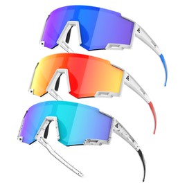 Kids Sunglasses Youth Baseball Sun Glasses Lightweight UV400 Sports Cycling Shades for Boys Girls 3PACK