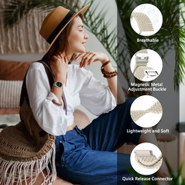 ZoRoll 22mm Watch Strap for Garmin Venu 3/Forerunner 265/255/255 Music, Quick Release Magnetic Buckle Watch Band Men Women, Sport Bracelet for Garmin Vivoactive 4/Active - Starlight 21#