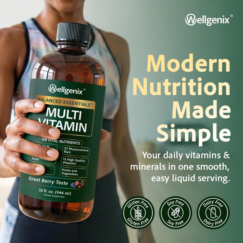 Wellgenix Balanced Essentials Liquid Nutritional Supplement, 32 Ounces - Very