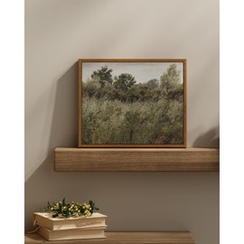 InSimSea Framed Canvas Wall Art Vintage Decor, Painting Wall Decor, Grassland Nature Framed Artwork for Walls, Nature Scenic Living Room Pictures Wall Decor, Bathroom Bedroom Office Decor, 11"x14"