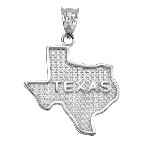 .925 Sterling Silver Dangling USA American State Map with Star