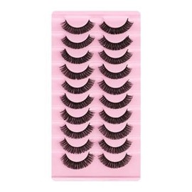 False Eyelashes, 10 Pairs, Reusable, Natural Look