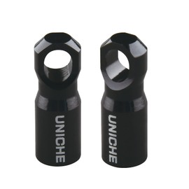 UNICHE - Tapa de válvula Presta para bicicleta con función de extracción de núcleo de válvula (negro)