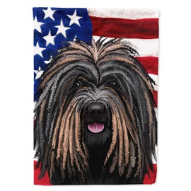 Caroline's Treasures CK6666GF Puli Dog American Flag Garden Flag Mailbox Flag Decorative Yard Flag Banner Outside Patio Artwork Yard Flower Beds, Garden Size, Multicolor