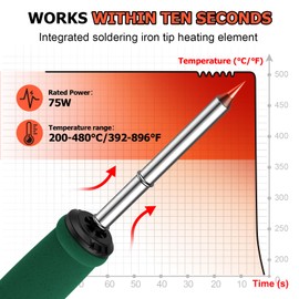 Soldering Station Soldering Set 60 W Soldering Iron, Preciva Adjustable Temperature with Desoldering Pump Soldering Iron Stand Fine Soldering Iron Soldering Set for School Laboratory Hobby Soldering