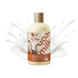 QSLYUYUAN Goat Milk Body Wash,Moisturizing Milk Bath for Dry & Rough Skin,Liquid Goat Milk Soap,8.45 fl oz
