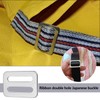 ECSiNG 4pcs Stainless Steel Webbing Double Hole Buckle Sliding Buckle