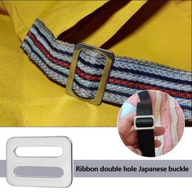 ECSiNG 4pcs Stainless Steel Webbing Double Hole Buckle Sliding Buckle 35x25x2.8mm Inner Hole 26x5mm Used for Backpack Gold Clothing Luggage Fasteners