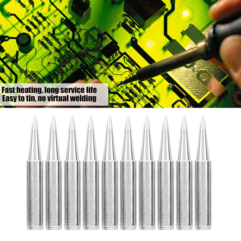 10pcs Lead Free Solder Iron Tip Set Soldering Iron Tip