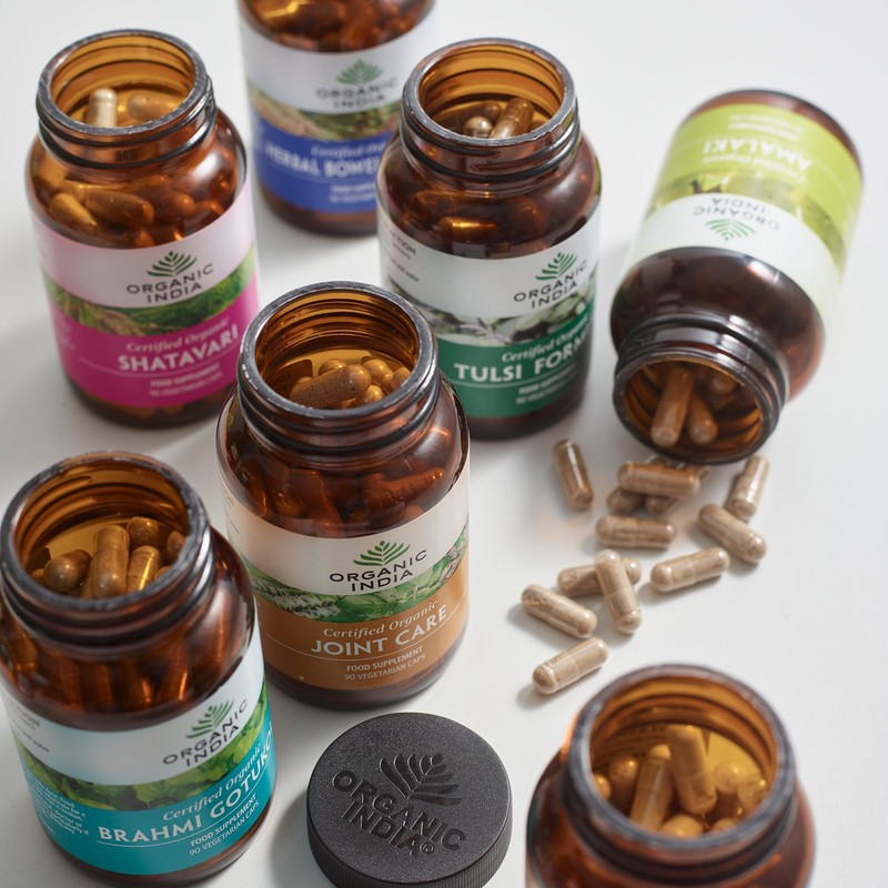 Organic India Joint Care Capsules with Ashwagandha, Certified Organic &