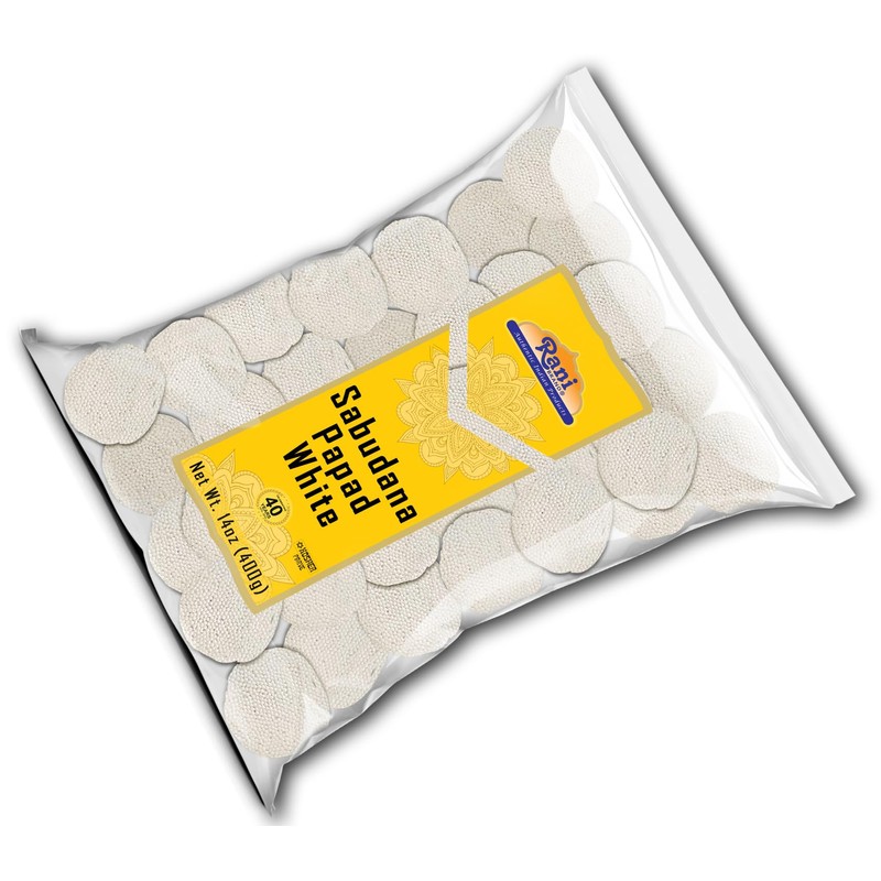Rani Sabudana (Sago) Papad White 14oz (400g) ~ All Natural,