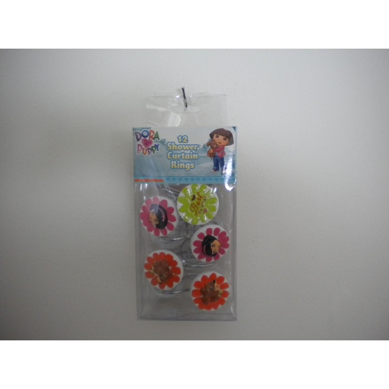 Nickelodeon Dora Puppy Shower Curtain Rings