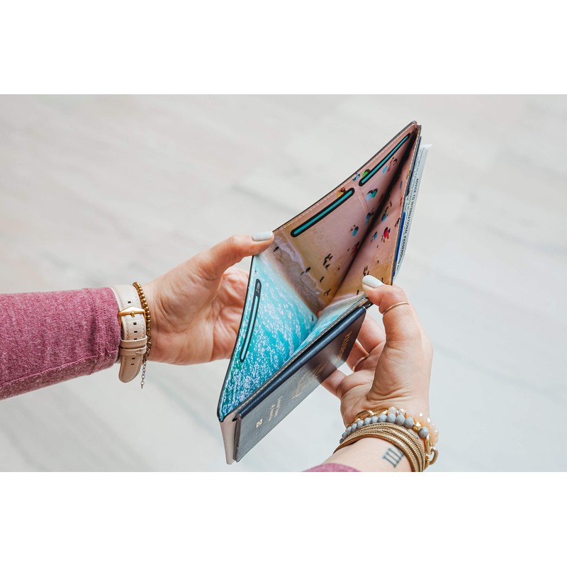 KeySmart Urban Union Passport Wallet (Marble White)