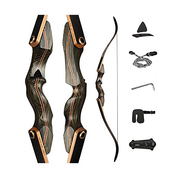 Deerseeker Archery 60" Takedown Recurve Bow Traditional Bows Handmade Laminated