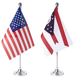 ZXvZYT 2 Pack American US Ohio flag USA Ohio OH State table flag,Small Mini United States Desk Flags With Stand Base,for U.S. States Party Events Celebration Decorations Supplies