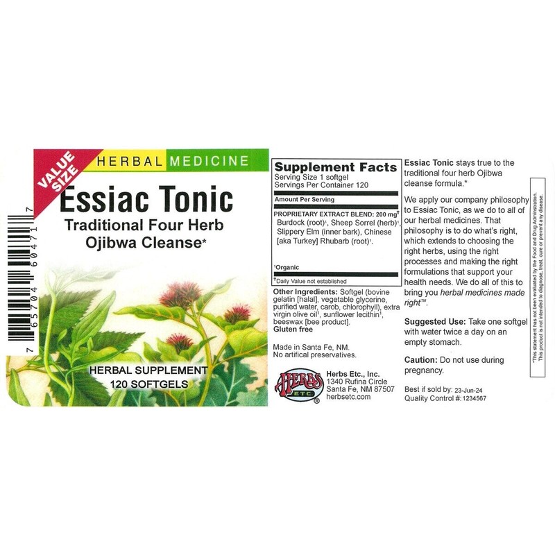 Trace Minerals Essiac Tonic - 120 Softgels