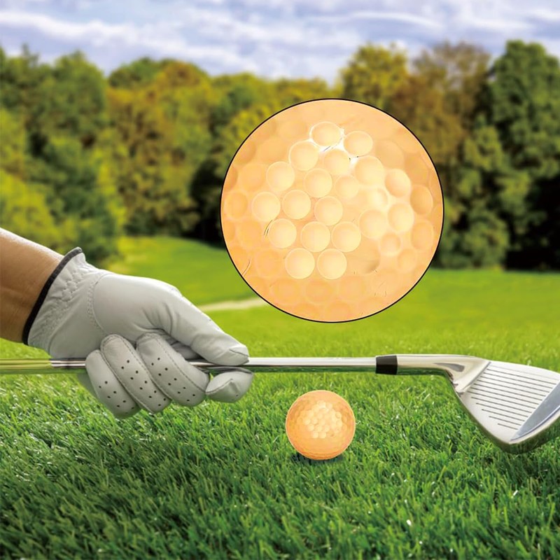 Laroal 4 Pcs Golden Golf Ball, Practice Balls Gold Plating