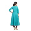 Yash Gallery Parche de algodón para mujer, Angrakha Kurta, Azul