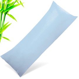 Body Cooling Pillow Cases Cover, Bamboo Rayon Body Pillowcases with Zipper Closure, Cool & Breathable Pillow Case for Hot Sleepers and Night Sweats, 20x54 inches, Aqua Blue
