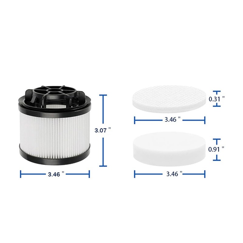 I clean Replacement Filter for Levoit LVAC-200, 2 Hepa Filter&4