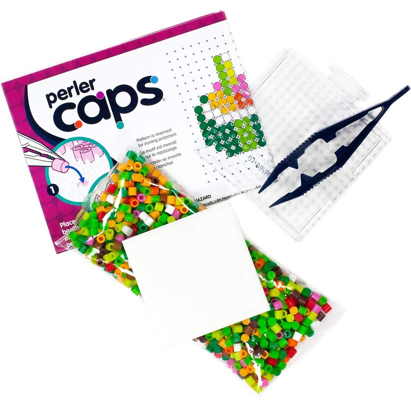 Perler 80-54655 Solid-Top Cap Fuse Beads, 1006pcs, Food Pattern Starter