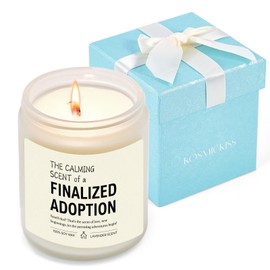 Adoption Gifts for Girls, Boys, Adoptive Parents, New Family Beginnings Gift for Newly Adopted Mom Adoptive Dad, Adoption Day Gifts for Family, Lavender Scented Candle with Gift Box