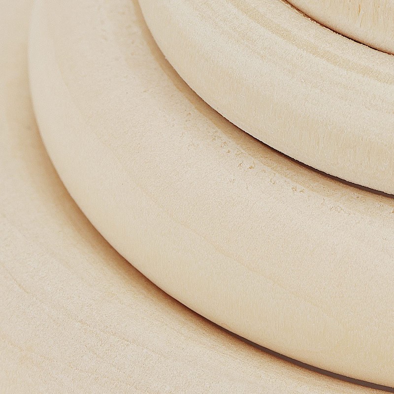 ZEONHAK 200 Pcs 5 Sizes Natural Wooden Rings, Unfinished Wood
