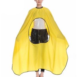 Professional Hair Cutting Cape Salon Apron with Clear Window – Yellow