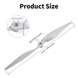 FOCMKEAS 1170 11×7" Propeller Prop,Remote Control Propeller,Rc Quadcopter Propellers,Gray Nylon Drone Propellers for Stunt Planes Gliders Flying Wings Delta Wings Drones