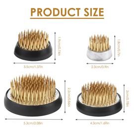 TMBMLPP Pack of 4 Flower Frog Round Holders for Arrangements, Round Ikebana, Different Sizes, Kenzan Hedgehog for Flower Arrangements, Flower Shops, Offices, Gardens, Tea Rooms (23 mm/34 mm/40 mm/50